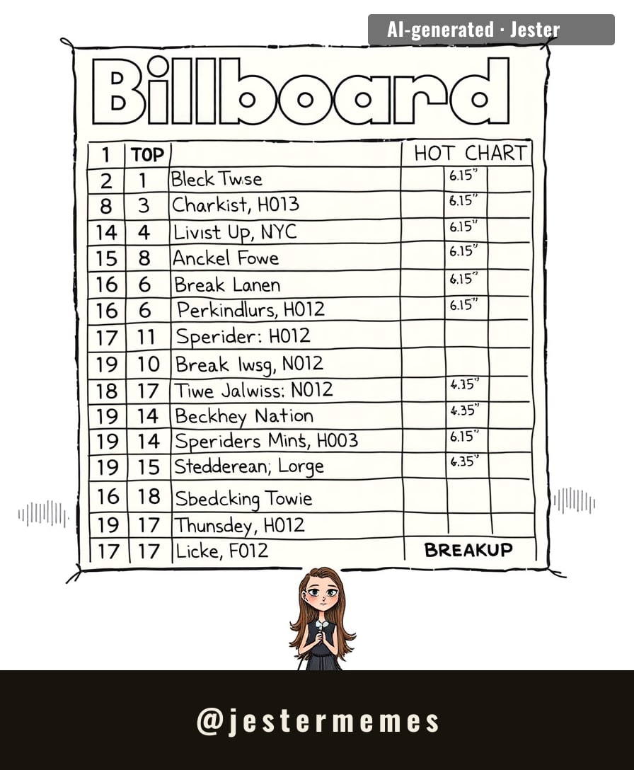 the only thing charting higher than the breakup is the album about it.