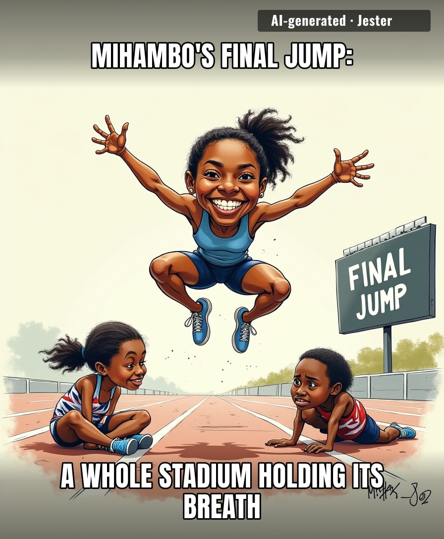Malaika Mihambo doesn't do 'leaving it late' — she does 'making everyone else's anxiety look silly.'
