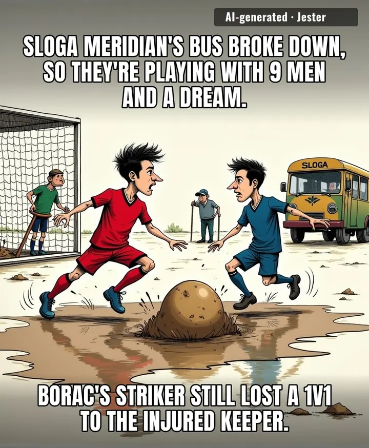 Balkan football: where the pitch is a potato field and the away team just vibes.