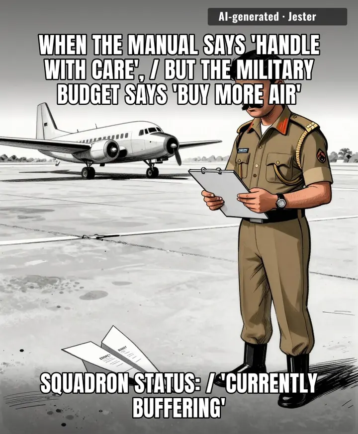 at this rate, the air force will reach 'peace' by next month.