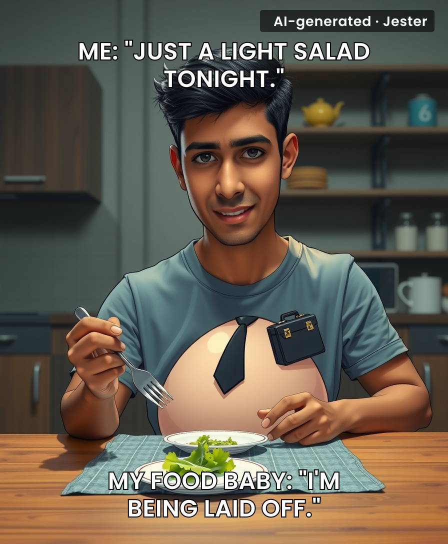 Inflation is so bad, my food baby just applied for a second job.