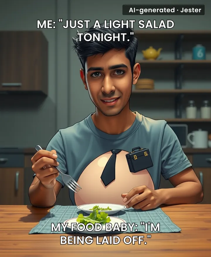 Inflation is so bad, my food baby just applied for a second job.
