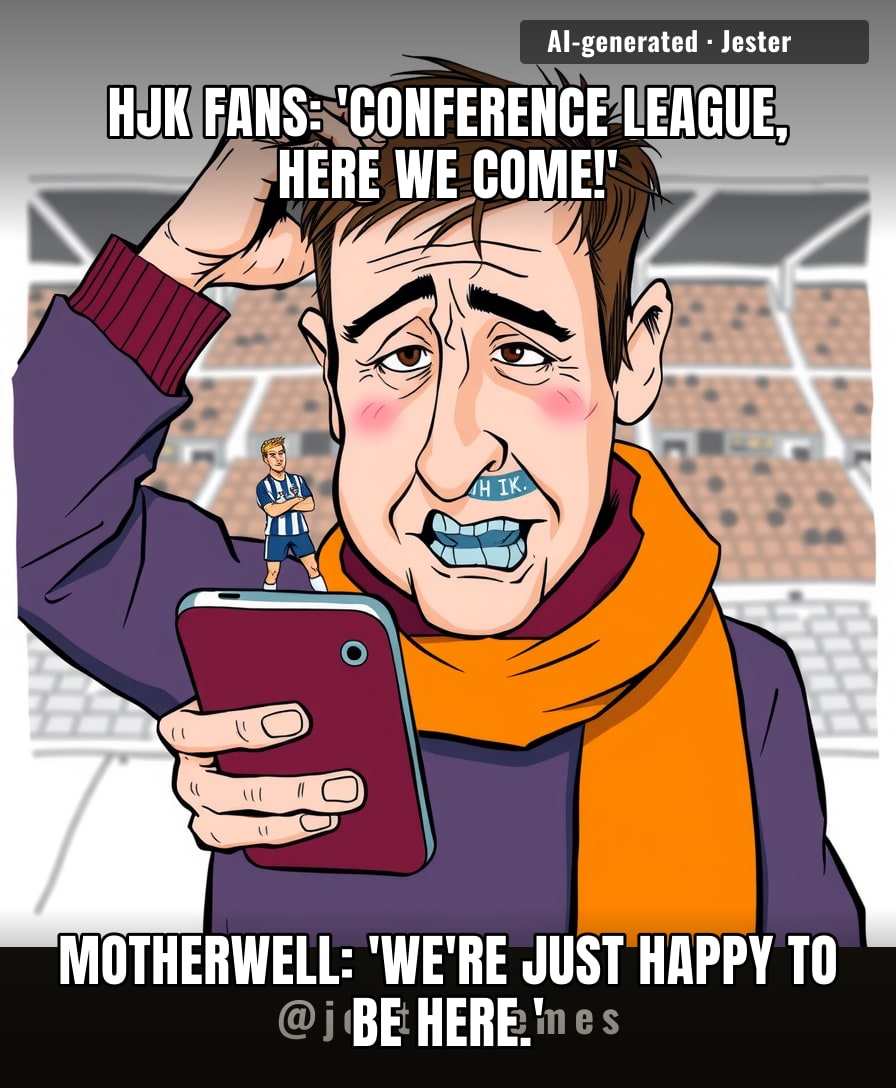 Motherwell's players Googling 'HJK Helsinki' and finding a Lego store.