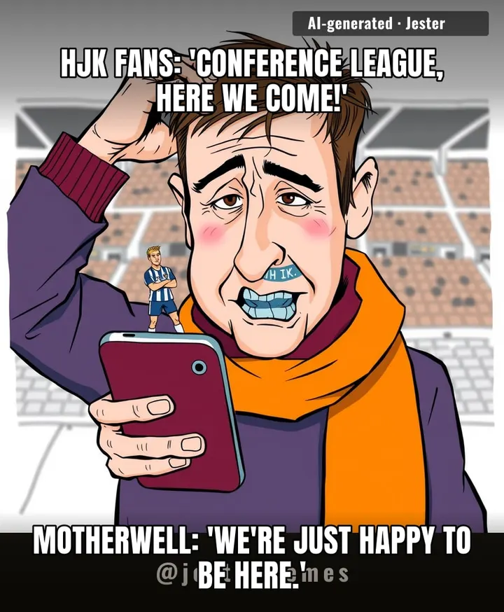 Motherwell's players Googling 'HJK Helsinki' and finding a Lego store.