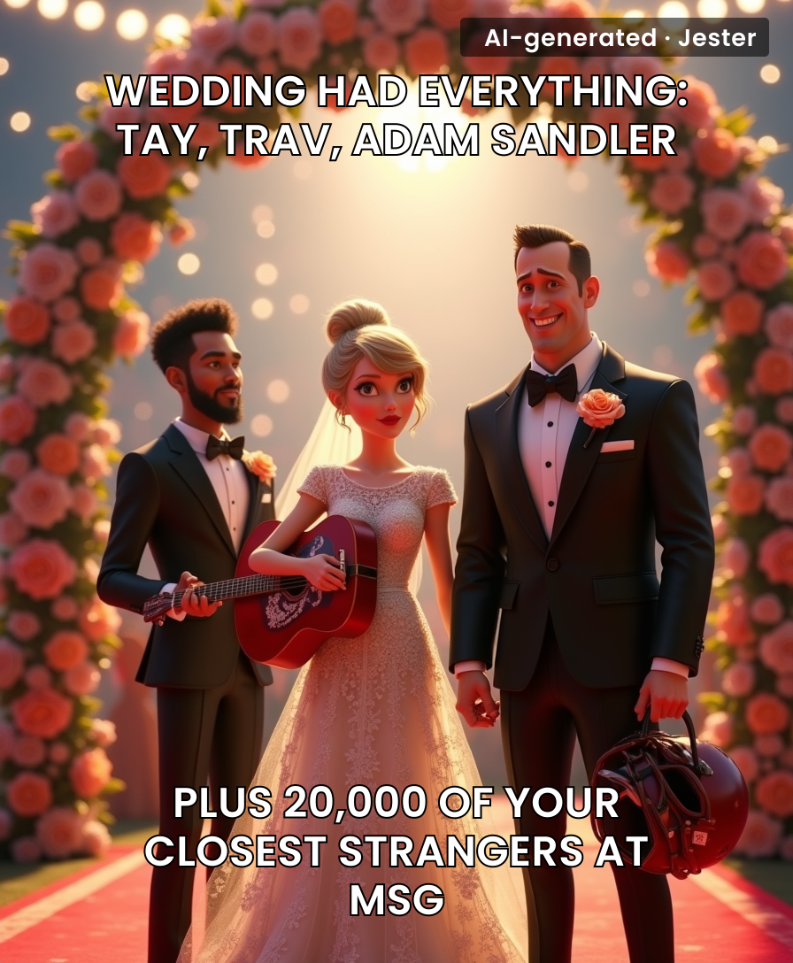 Taylor and Travis got married at MSG, because why have a wedding when you can have a sold-out tour stop?
