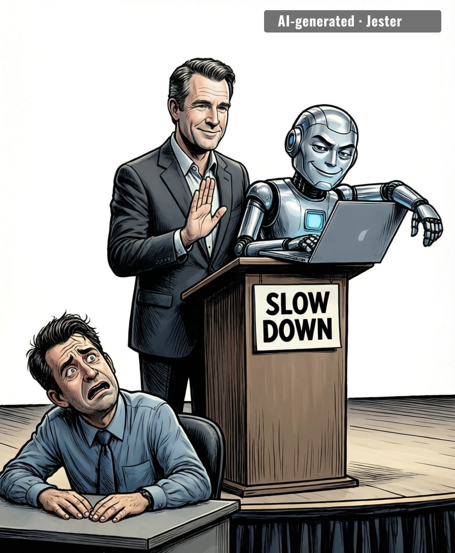 The guy who built the self-driving car is now asking everyone to drive slower.