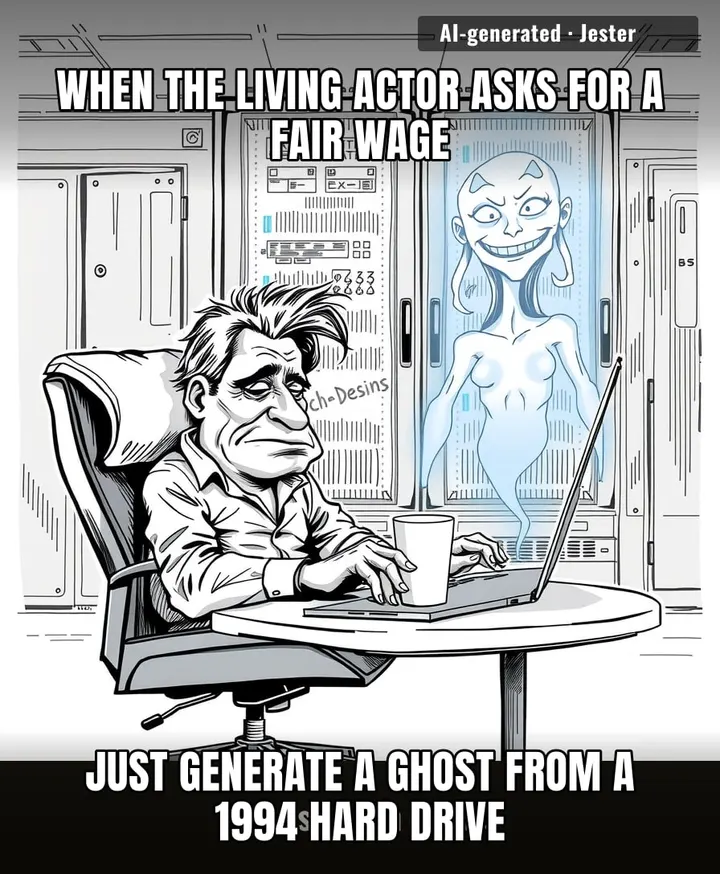 when the actors are digital ghosts, the fatigue is the point.