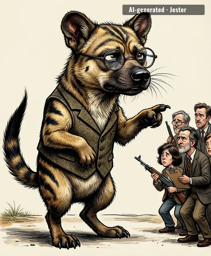 We apologized to the thylacine for believing it was a myth, but the apology didn't work because it's still extinct.