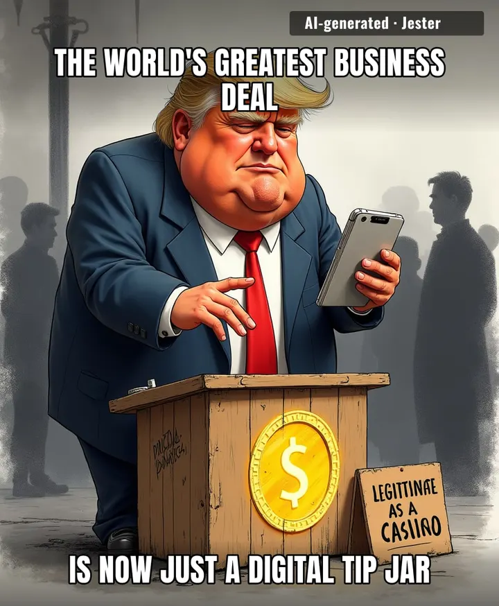 We really let the guy with the failed steak business and the bankrupt casino become the patron saint of the 'decentralized future.'