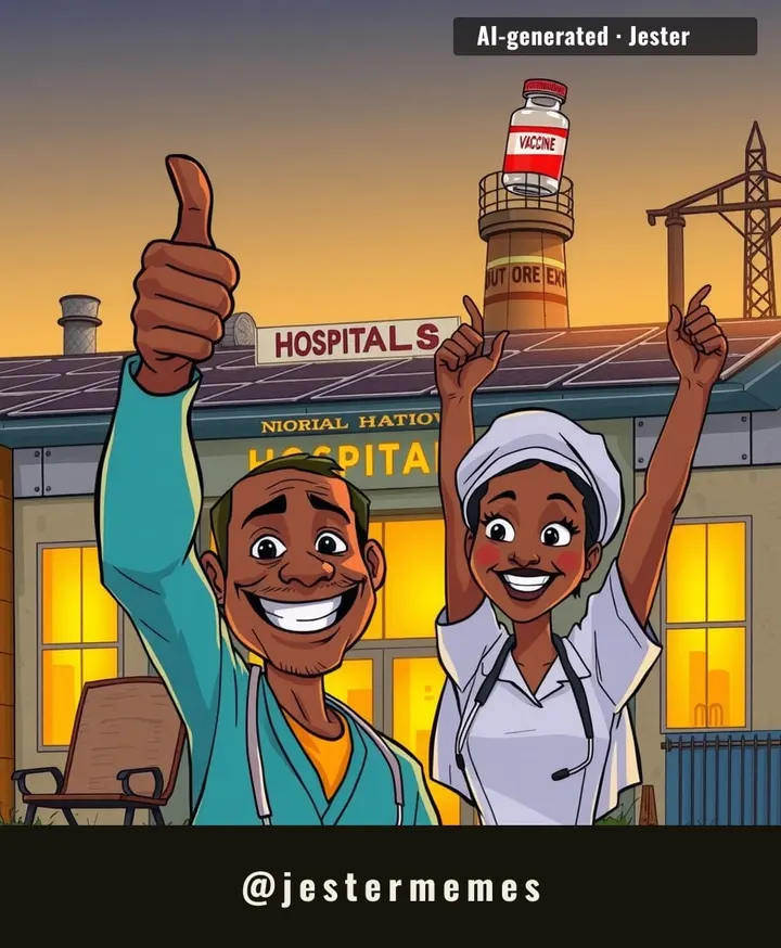 When the power's out, but the vaccines are still cold — that's a plot twist even Nollywood wouldn't dare.