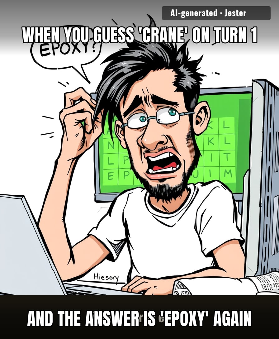 Lost my 300-day streak to a word that sounds like a craft glue - maybe I should've used a hint.