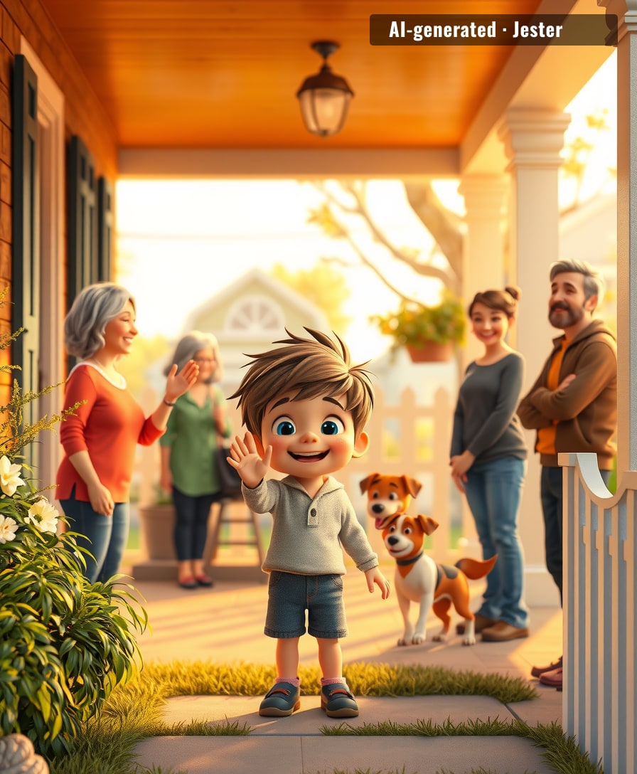 Who knew the cure for suburban loneliness was just a tiny hand going 'hi' every day?