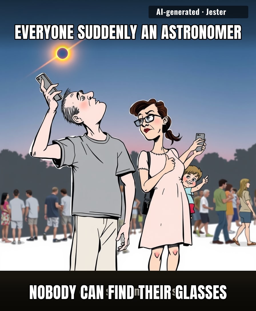 The eclipse brings out the scientist in all of us, right up until we remember we're just looking at the sky through our phone cameras like it's a UFO.