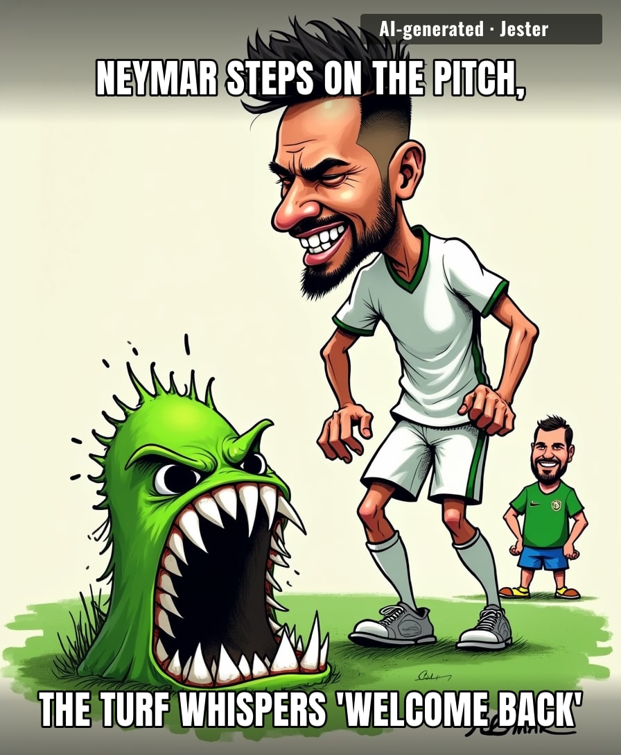 Neymar's knees vs. synthetic turf: the one rivalry where both sides lose.