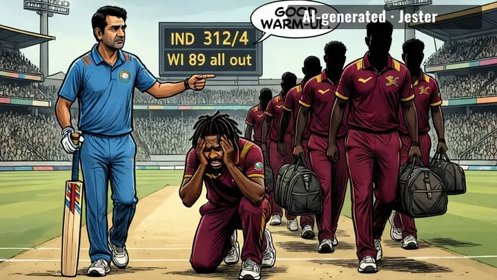West Indies touring India to lose 3-0 and call it 'exposure'.