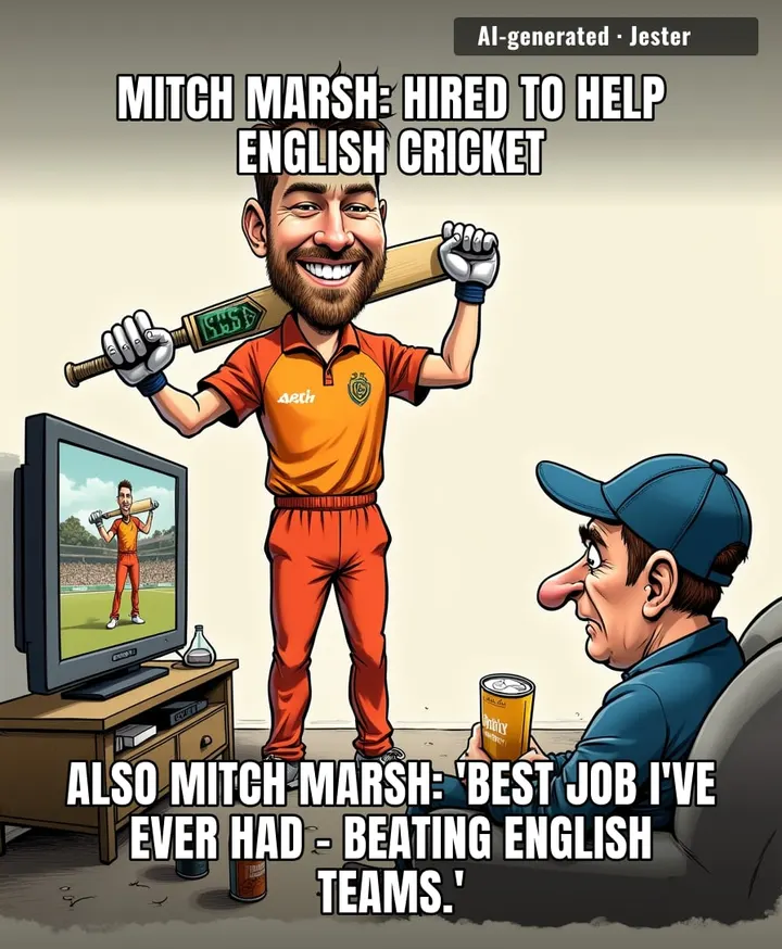 Mitch Marsh has somehow made a career out of being paid by English counties to remind everyone why they lost the Ashes.