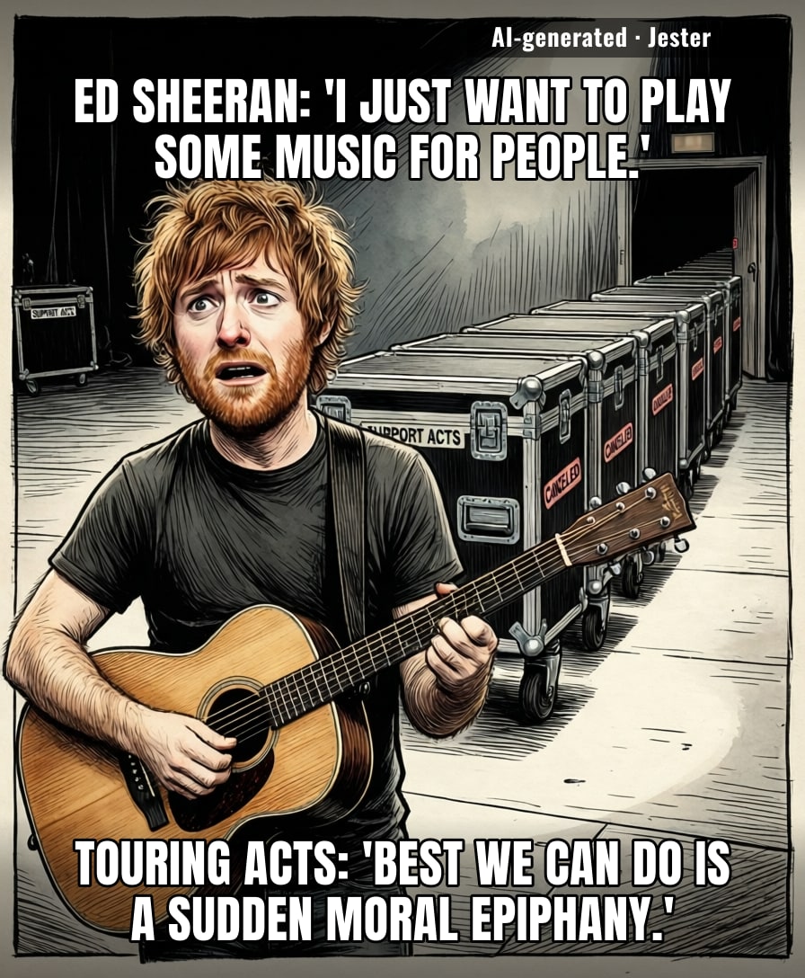 Turns out the only thing harder to book than a sold-out stadium tour is a support act who won't turn your encore into a press release.