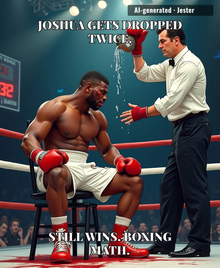 Two knockdowns and still got the W — that's not a comeback, that's a tutorial on how to fight with your life on easy mode.