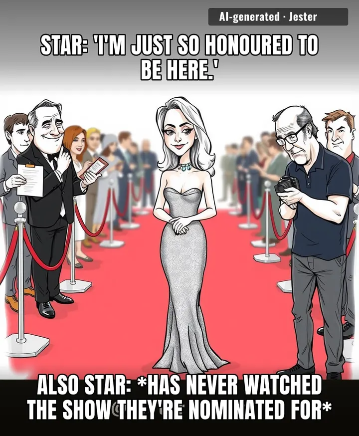 The Emmys red carpet is just a runway where people who've never seen each other's shows pretend they're thrilled to see each other.
