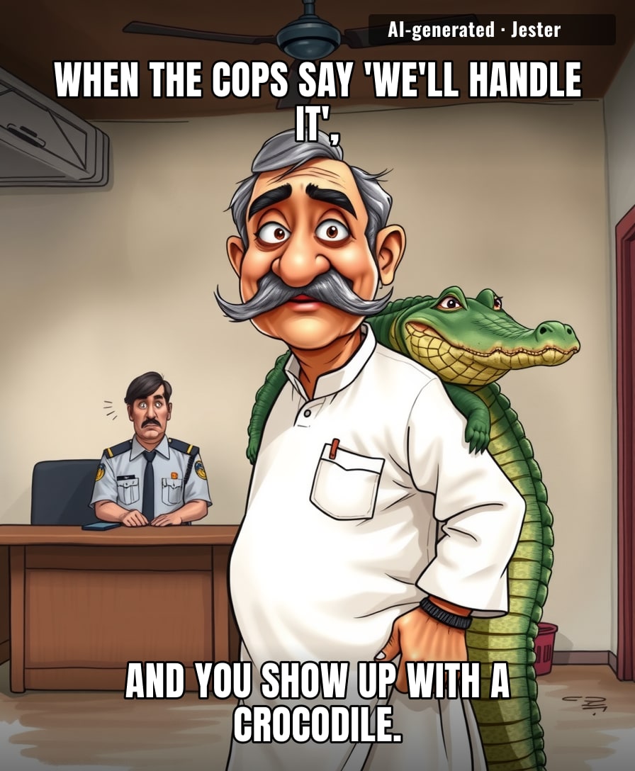 Bihar's crime rate just dropped to zero because every criminal is now terrified of the farmer who brings his own reptile to file a complaint.