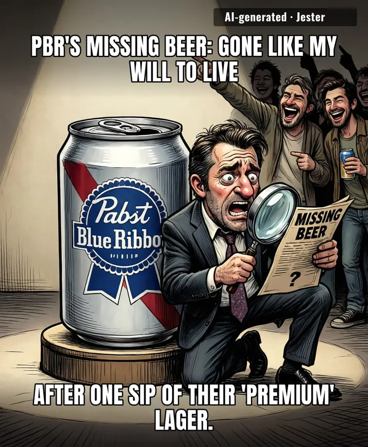 PBR offering $20K for a lost beer is like a landlord offering a reward for a missing security deposit — the real mystery is why anyone believed it was ever there.