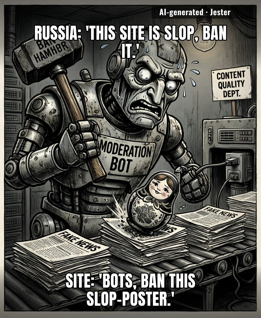 When your ban hammer's so rusty it only hits the hand that feeds the bot farm.