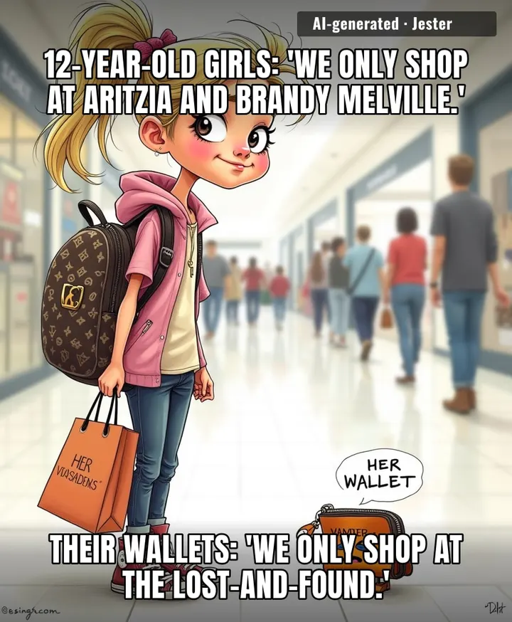 The real surprise is that a 12-year-old's concept of money is 'I have $40 and I'm basically a billionaire.'