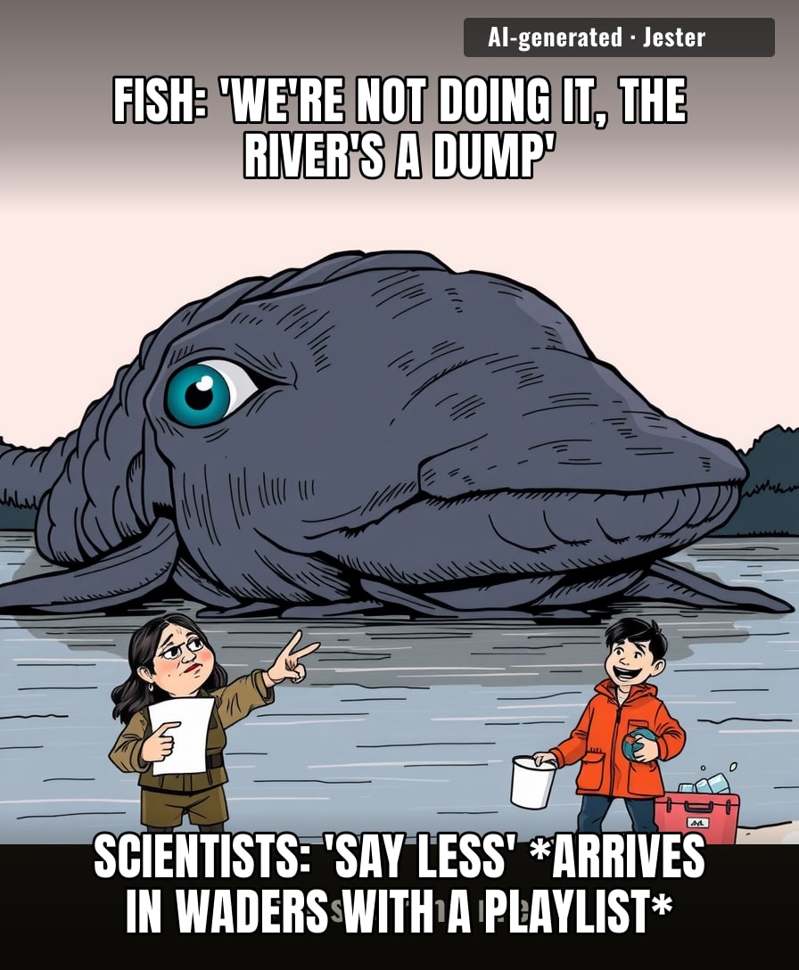 the sturgeon are failing to spawn, which is a polite way of saying they're not in the mood.
