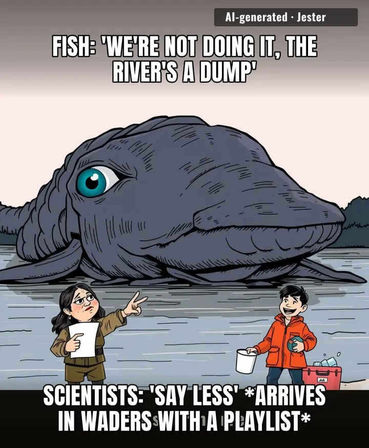 the sturgeon are failing to spawn, which is a polite way of saying they're not in the mood.