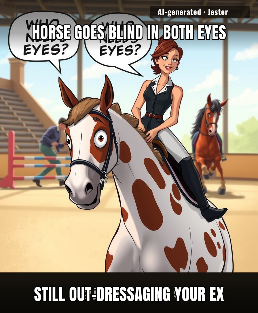 Meanwhile, my horse needs GPS to find the arena exit.