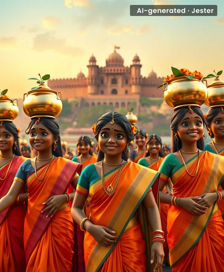 Turns out the only thing more vibrant than the Golconda fort these days is the devotion of its people.