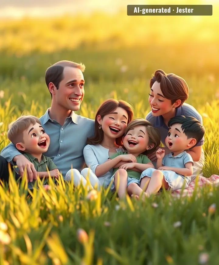 The internet is melting over that family photo in the grass – and honestly, same.