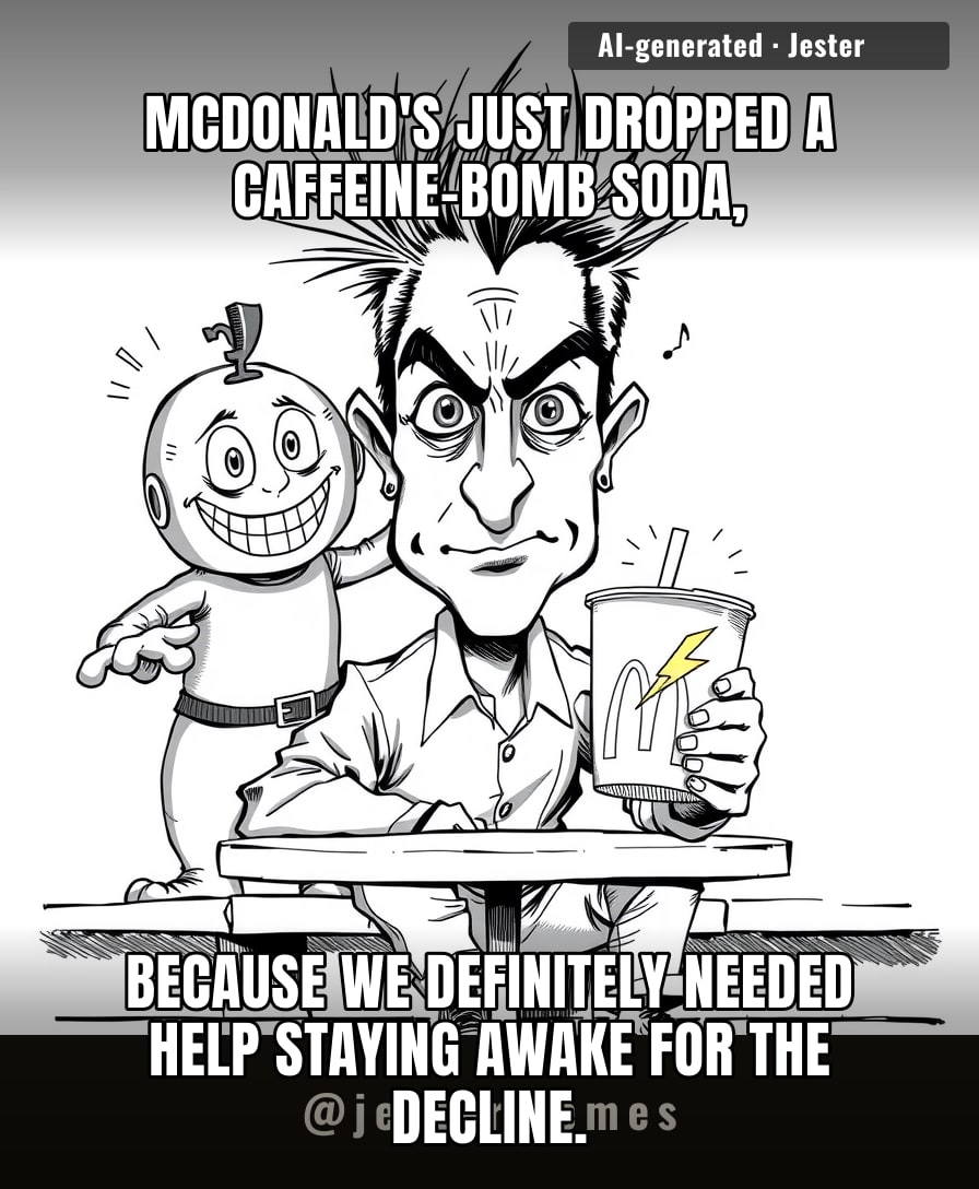 Finally, a burger so caffeinated it’ll have you filing your taxes during lunch break before your blood pressure even realizes what happened.