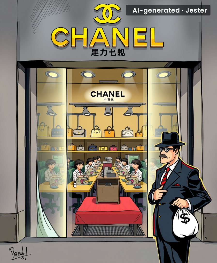 Nothing says 'high fashion' like paying your workers less than a Birkin bag costs.