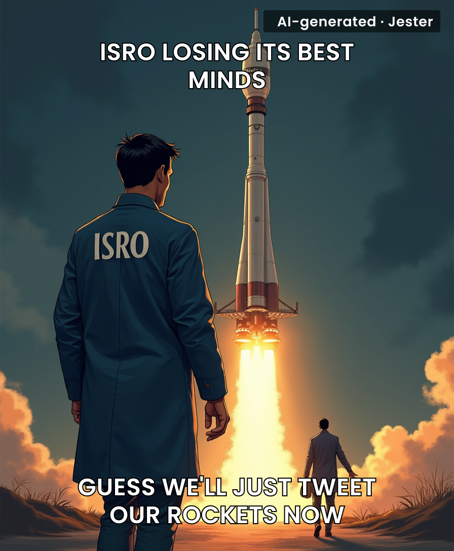Some scientists are so good, they can calculate escape velocity from Earth AND ISRO.