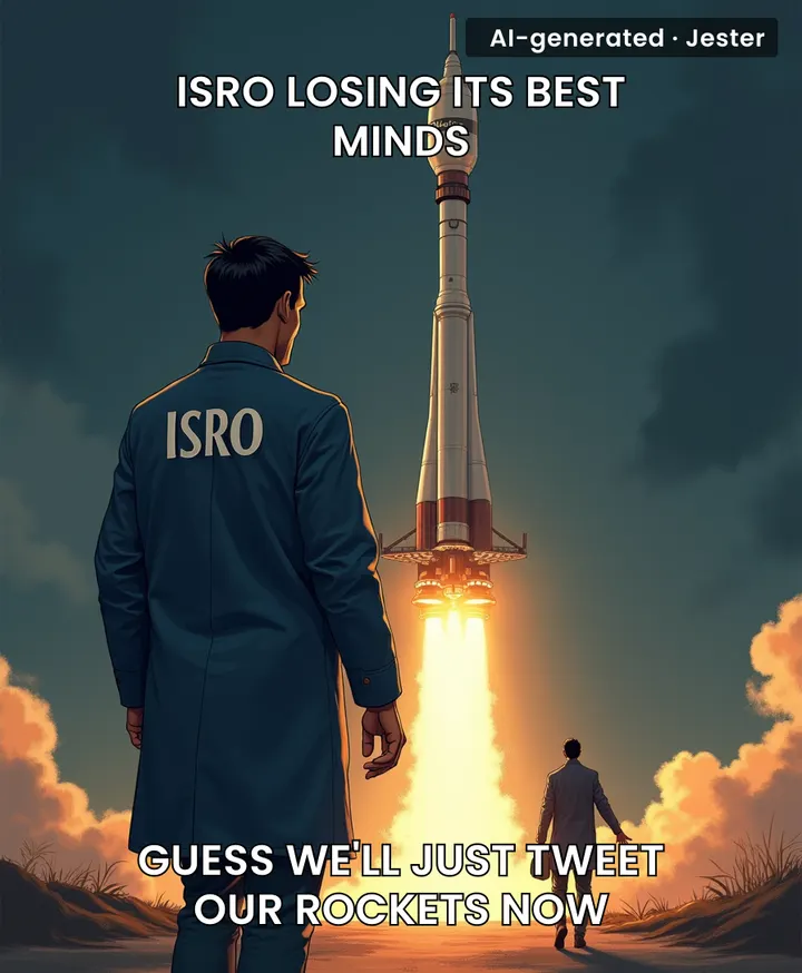 Some scientists are so good, they can calculate escape velocity from Earth AND ISRO.
