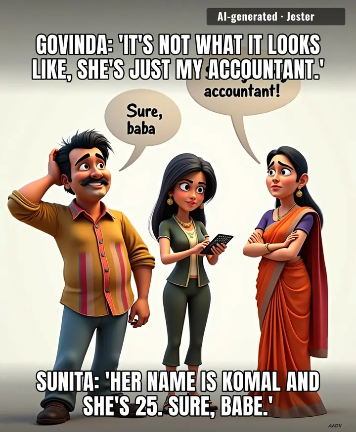 Sunita Ahuja has the patience of a saint — she's been ignoring red flags since the 90s, back when they were called 'work commitments.'