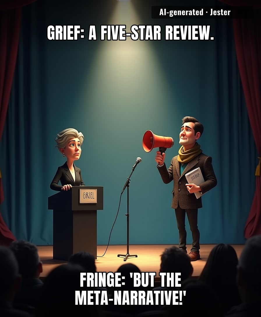 Nothing says 'art' like turning a sister's grief into a Fringe flyer.