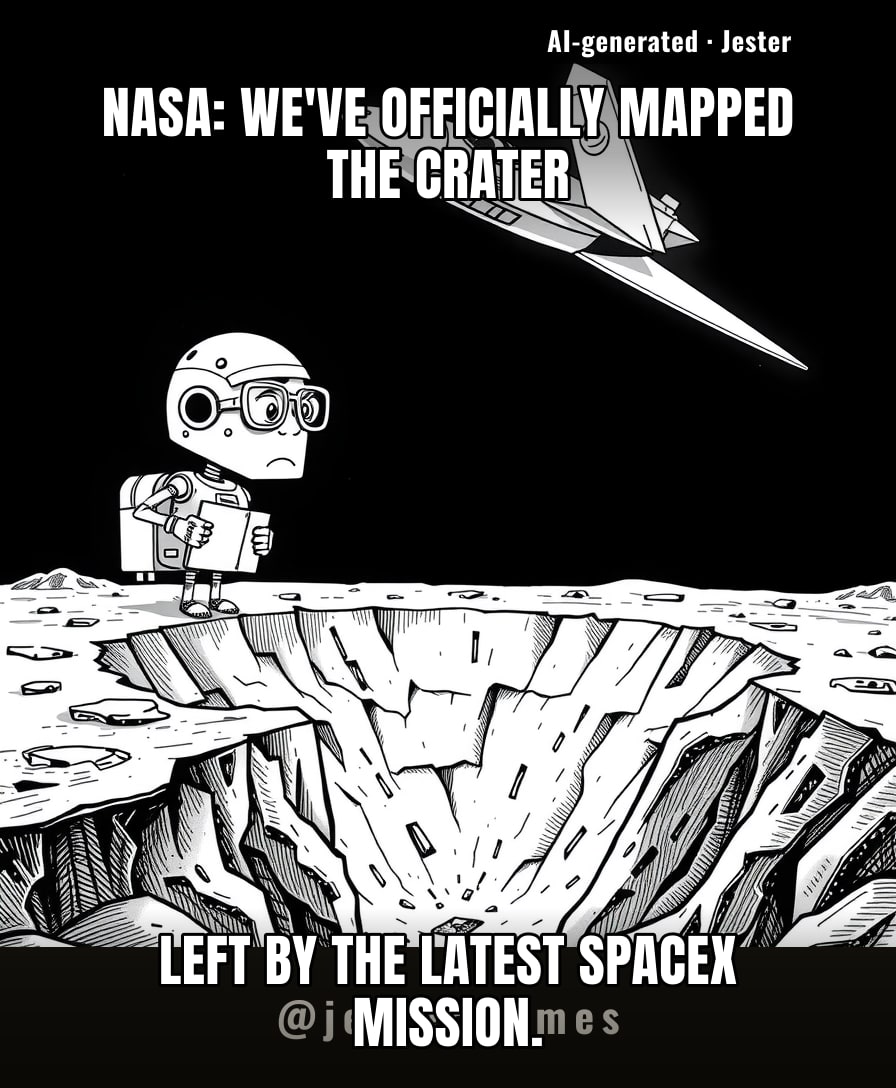 Finally, space exploration has reached the pinnacle of humanity's true potential: treating the lunar surface like a rental car return.