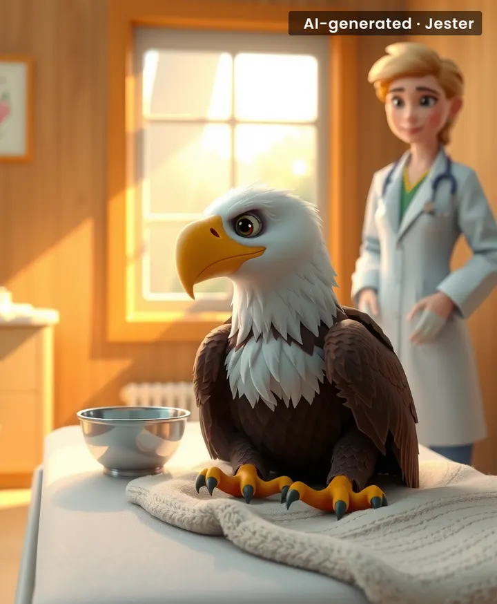 Turns out stardom is exhausting — even for an eagle.
