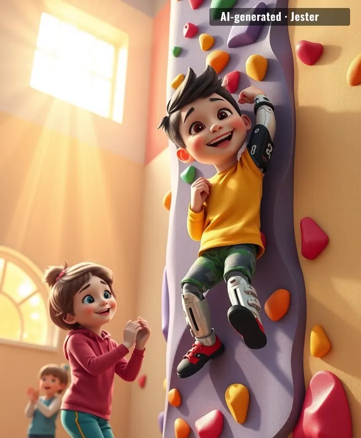 The only thing stronger than these kids' grip is their will to not let a missing limb slow them down.