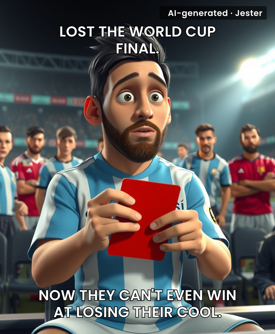 Argentina's squad managed to lose the World Cup final and the post-match discipline in the same night — efficiency.
