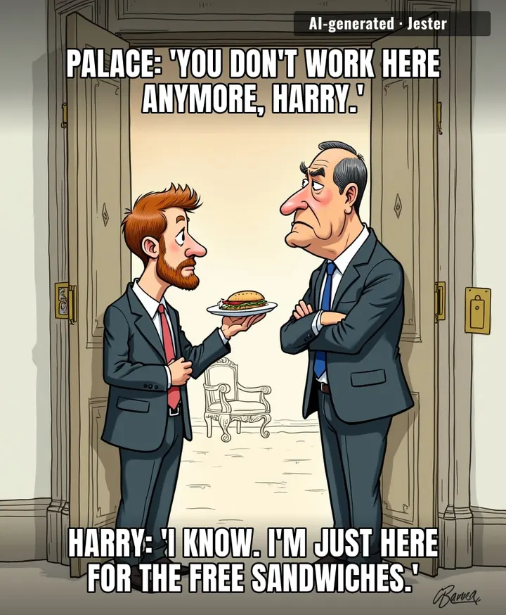 Harry's Royal status: the only subscription he forgot to cancel and genuinely cannot get back into.