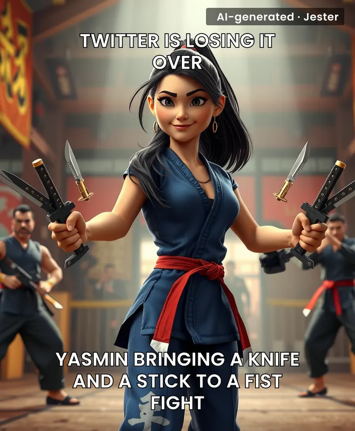 Yasmin's weapon combo is so extra, even the background characters flinched.