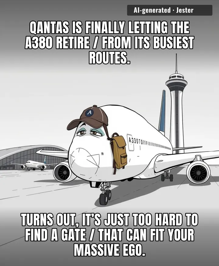 The A380 is essentially the 'I need to find myself' friend who keeps quitting jobs while everyone else is still paying for the drinks.