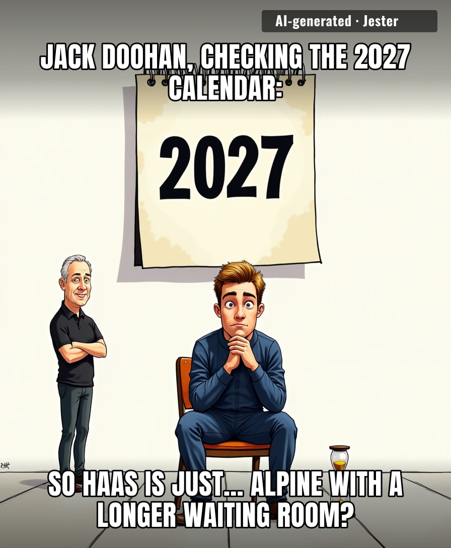 Haas: 'we'll let you know in 2027.' Doohan: 'cool, I'll pencil in my own funeral.'