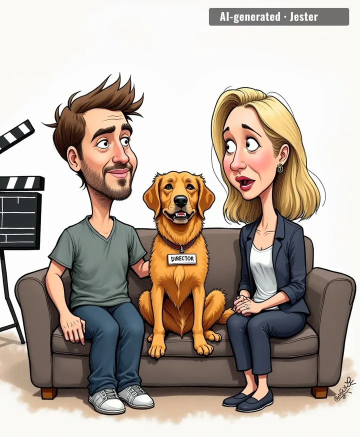 Nothing says 'we're serious people' like a rom-com press tour where the dog is the one getting the emotional support animal.