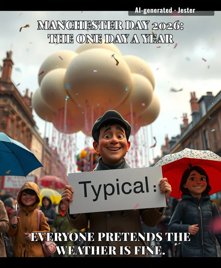 Manchester Day: when the city collectively forgets it rains for a whole afternoon.