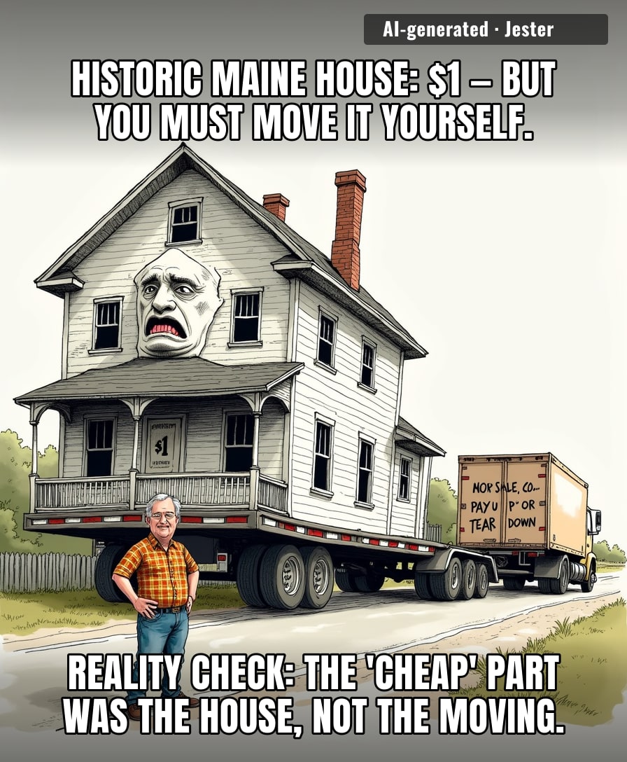 Nothing says 'deal of a lifetime' like paying $200K to relocate a house that's been standing since the Civil War.