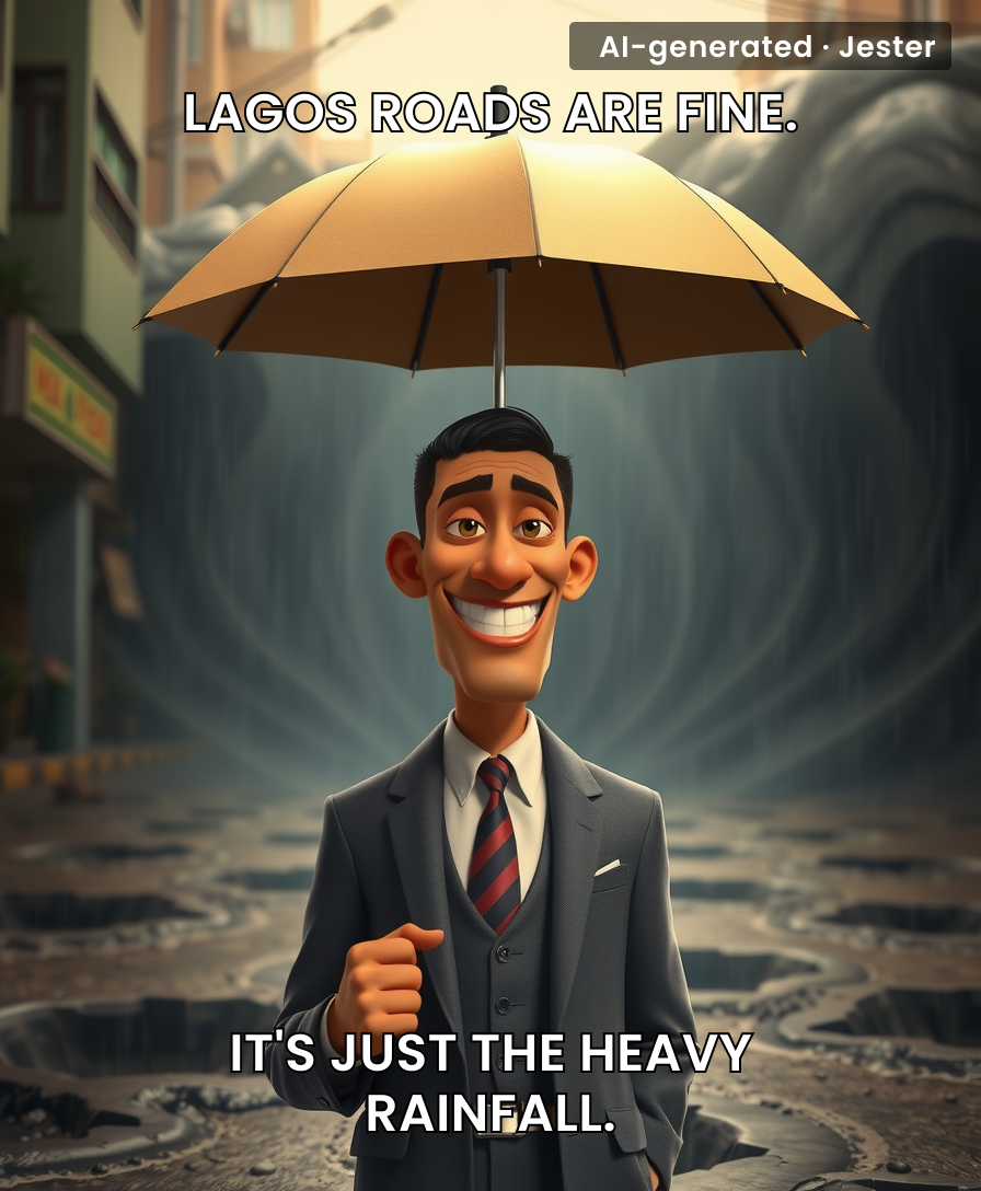Oh, the rain! Of course. What would Lagos be without its trusty monsoon to explain away every pothole.